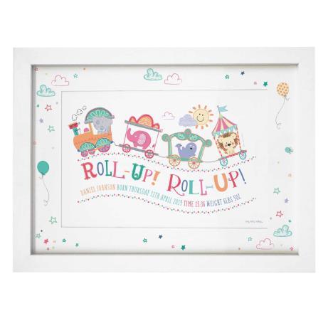 Personalised Tiny Tatty Teddy Little Circus Roll Up A4 Framed Print